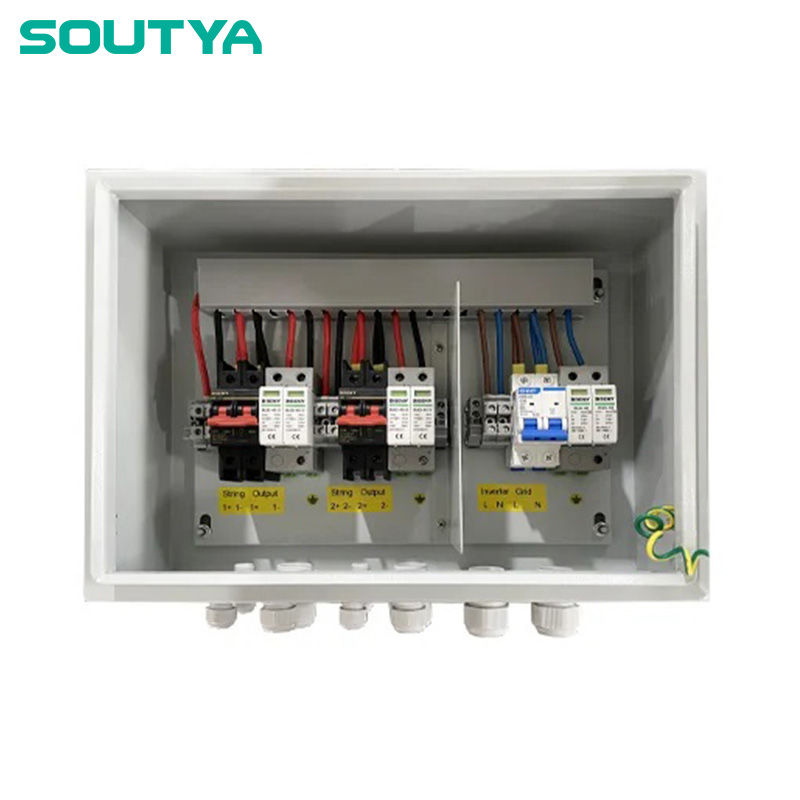 DC + AC Combiner Box 600V 1000v 2-də 2-də ev qutusu